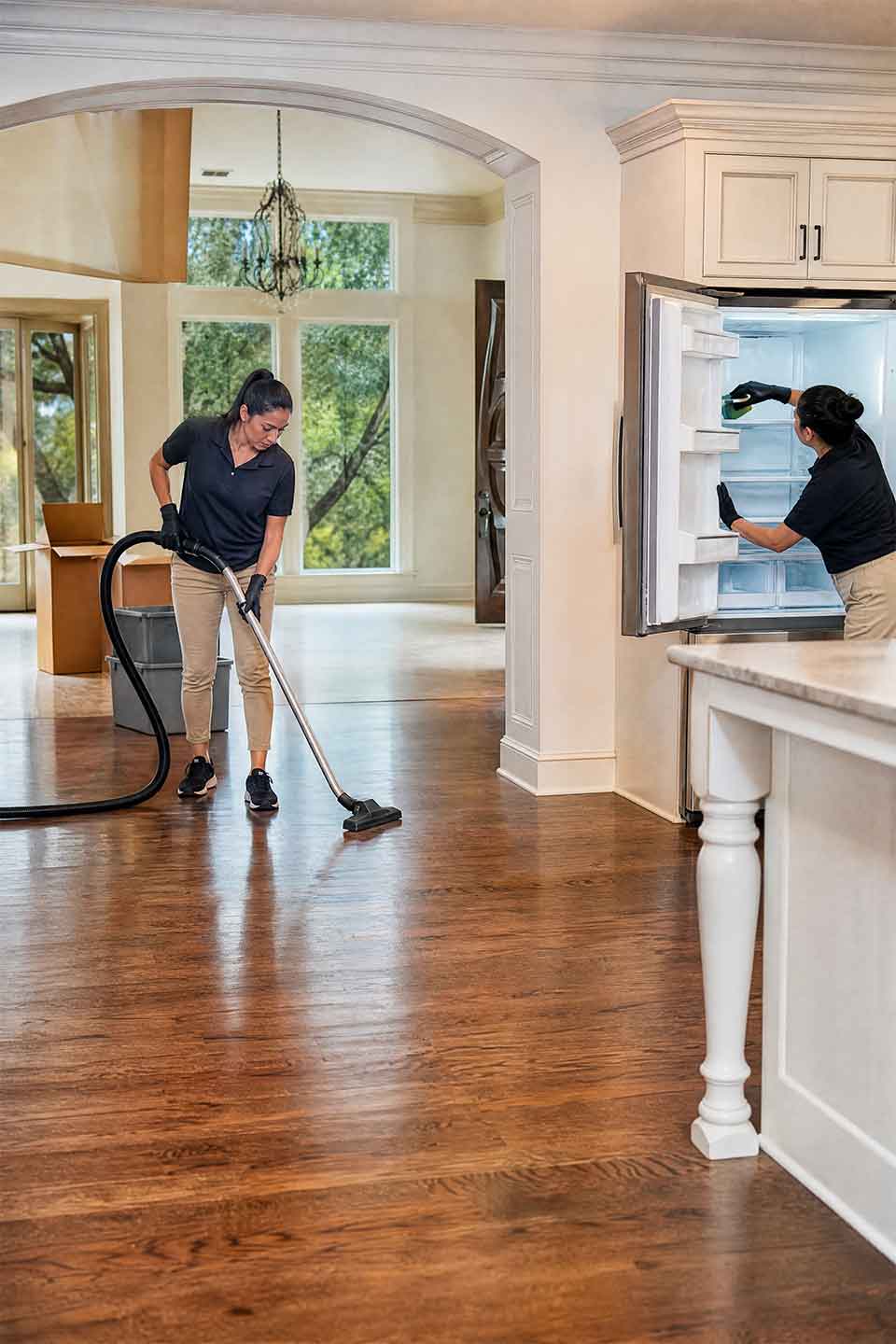 Professional Cleaners Providing Move-Out Cleaning In A Terrell Hills Home
