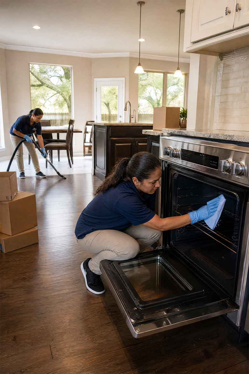 Professional Move-Out Cleaners Cleaning A Deerfield Home In San Antonio Professional Move-Out Cleaners Cleaning A Deerfield Home In San Antonio