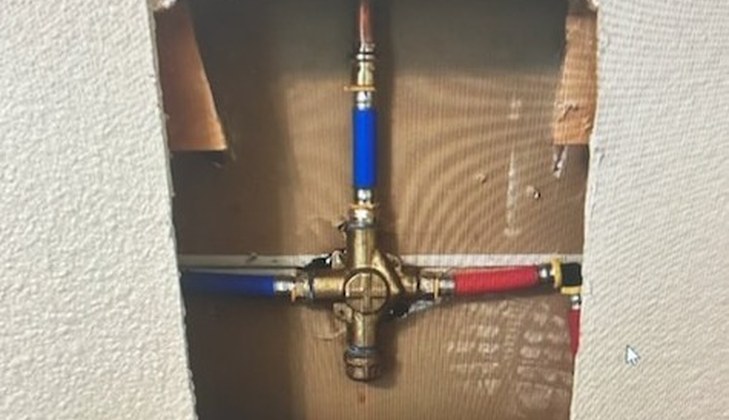 Shower Valve Replacement In Progress